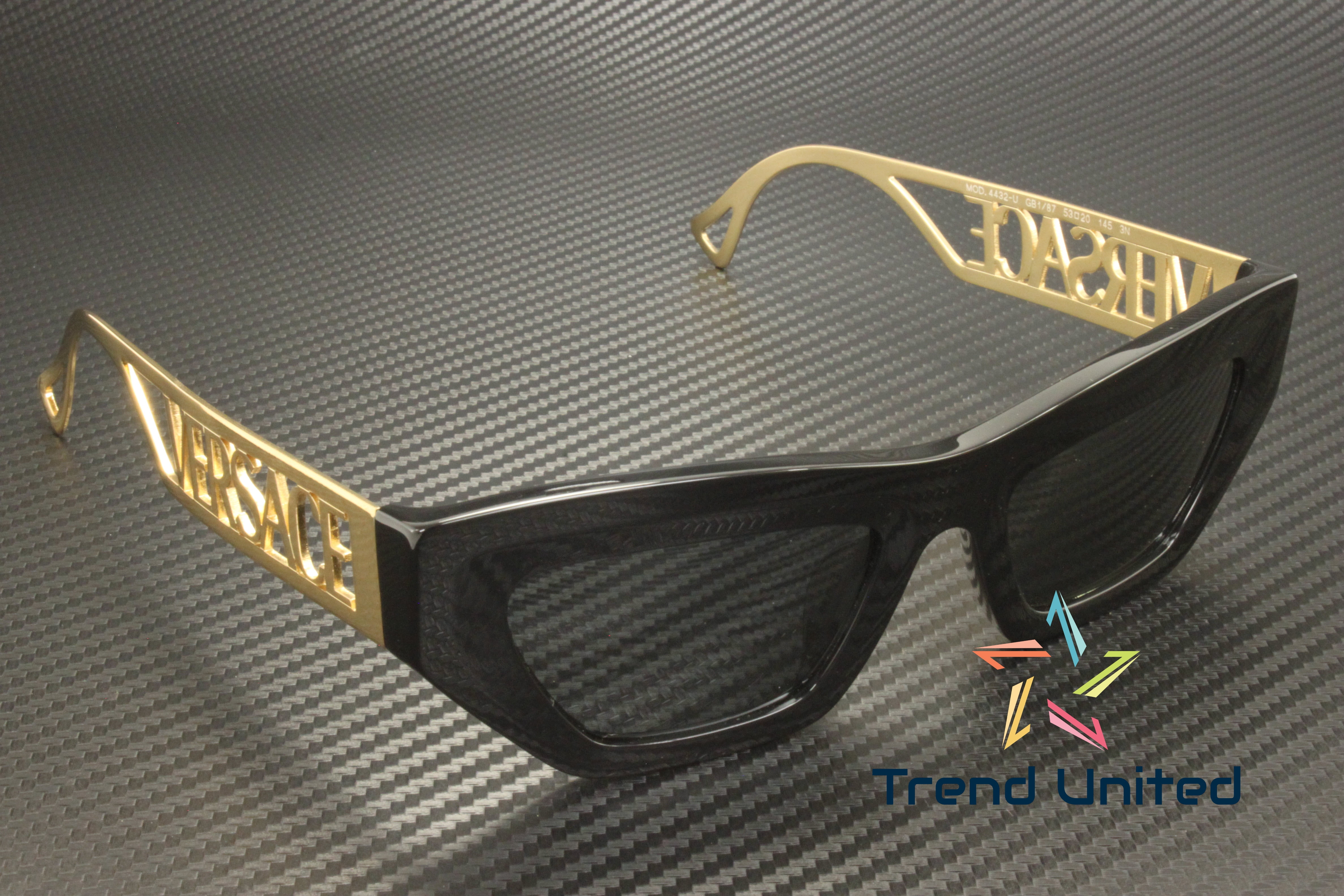 Versace Womens Fashion Sunglasses VE 4432U Black/Gold 53mm  display picture 2