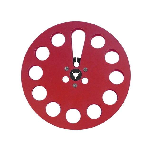Matsuzay Carrete de cinta de aluminio con múltiples orificios para grabadora de carrete abierto Carrete de cinta con múltiples orificios para Sistemas de cine en casa Rojo