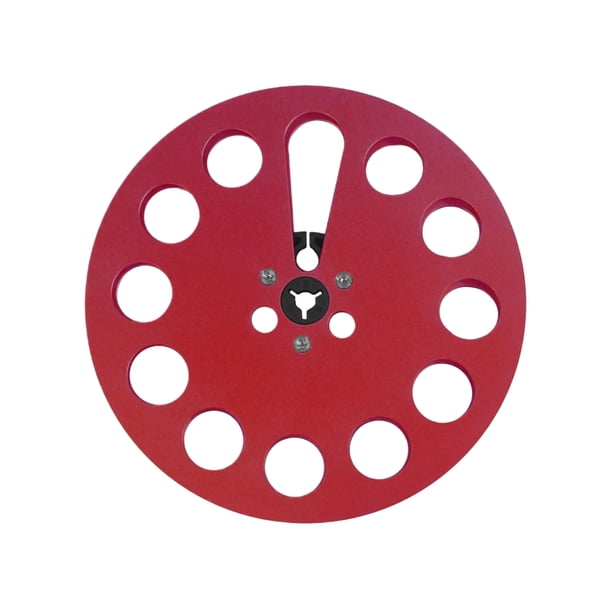 Tholdsy Carrete de cinta de aluminio con múltiples orificios para grabadora de carrete abierto Carrete de cinta con múltiples orificios para Sistemas de cine en casa Rojo