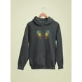 thumbnail image 3 of Flower Embroidery Hand Drawn Hoodie Women -Image by Shutterstock, Female Large, 3 of 4