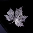 thumbnail image 2 of Queen Jewelry Micro Pave Canadian Maple Leaf Brooches Pins Silver Tone, 2 of 5