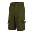 thumbnail image 6 of Pxkloy Sweatpant Shorts for Men Drawstring Elastic Waist Plain Shorts Athletic Workout Gym Pockets Shorts Casual Fashion Summer 2025 Shorts Army Green,XXL, 6 of 6