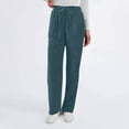 thumbnail image 6 of Womens Corduroy Pants Casual Elastic High Waisted Straight Leg Casual Loose Comfy Trousers with Pockets Blue 2XL, 6 of 8