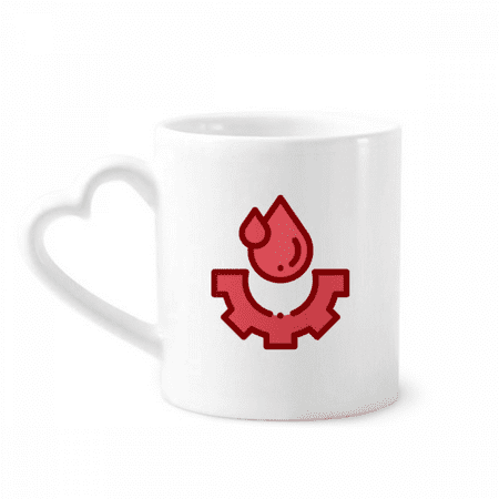 

Lubricating Sign Toothed Wheel Mug Coffee Cerac Drinkware Glass Heart Cup