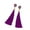 Purple, variant on Visland Women Fashion Bohemian Earrings Jewelry Long Tassel Fringe Boho Hook Drop Dangle