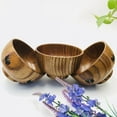 thumbnail image 2 of HAMPPLIES Wooden Bowl For Soup And Portable And Washable Design With Texture For Home Kitchen Use, 2 of 8
