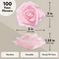 thumbnail image 4 of Flores artificiales Juvale, claveles rosa claro, paquete de 100, 4 of 9