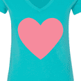thumbnail image 4 of Inktastic Pink Valentine's Day Heart Women's V-Neck T-Shirt, 4 of 5