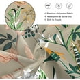 thumbnail image 4 of Extra Long Shower Curtain 72 x 84 Inch, Tall Boho Floral Shower Curtain for Bathroom, Tropical Leaves Flower Plant Cute Fabric Shower Curtain Set with Hooks, Beige, 4 of 6