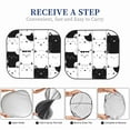 thumbnail image 5 of Kdxio Doodle Cute Cat Print 2-Piece Sun Shade Front Windshield - Foldable Car Front Window Sunshades For Most Sedans Suv Truck, 5 of 6