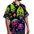 thumbnail image 2 of Alien Men's Short Sleeve Shirts with Spread Collar Tops, Casual Printed Poplin Shirt, Button Down Short Summer Beach Shirts - Unisex, 2 of 6