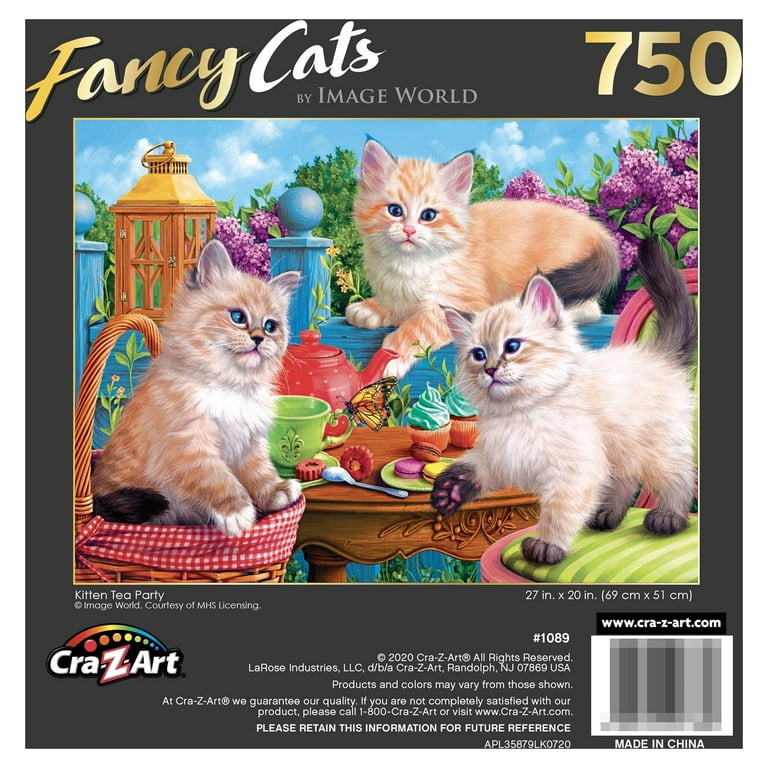 Cra-Z-Art Kitten Tea Party Jigsaw Puzzle 750 Pieces Cats at Tea
