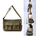 thumbnail image 2 of Women Crossbody Bag Simple Shoulder Bag Canvas Japanese-Style Messenger Bag, 2 of 21