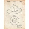 thumbnail image 2 of Borders, Cole 15x18 Gold Ornate Wood Framed with Double Matting Museum Art Print Titled - PP1134-Vintage Parchment Wide Brimmed Hat 1937 Patent Poster, 2 of 4