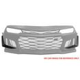 thumbnail image 3 of Ikon Motorsports Front Canards Fits 2014-2024 Chevrolet Camaro, ZL1 Style Unpainted Black ABS Plastic Front Bumper Side Canards Dive Planes Fin 2PCS, 3 of 7