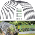 thumbnail image 2 of Garden Greenhouse Hoop Set, Gardening Folding Fiber Pole Set, Arch Greenhouse Planting Tunnel Bracket, 2 of 6
