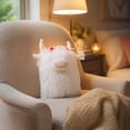 thumbnail image 7 of Gumesh Highland Cow Stuffed Animal Plush Toy - Cute Fluffy Brown Plushie - Soft Cotton Farm Animal Toys for Kids Girls Boys - Kawaii Room Decor Birthday, 7 of 7