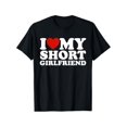 thumbnail image 1 of I Love My Short Girlfriend Matching Boyfriend Girlfriend T-Shirt Breathable Fabric, 1 of 6