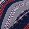 thumbnail image 5 of Chezmoi Collection Milton 5-Piece Plaid Checkered Daybed Cover Set, Lightweight Vintage Washed Cotton Patchwork Quilt, 5 of 5