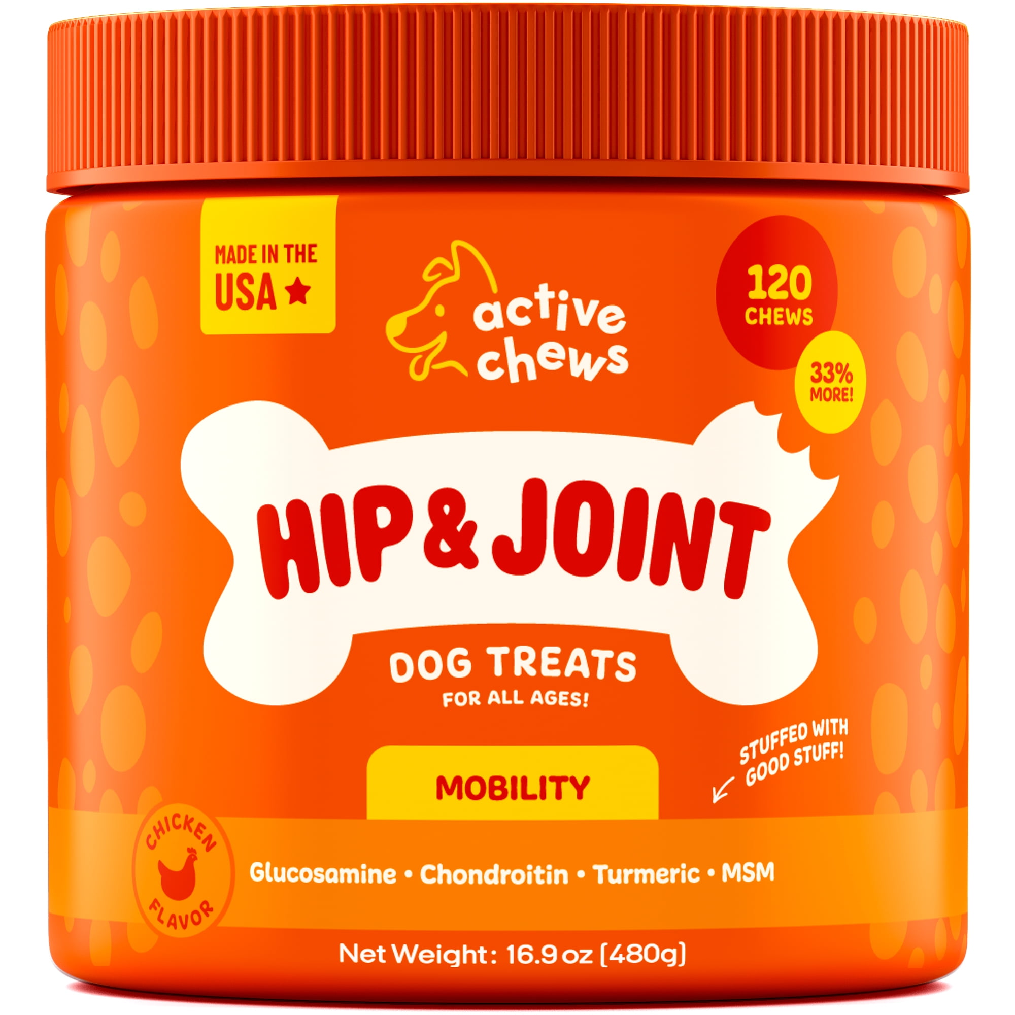 Active Chews Advanced Hip & Joint Support with Glucosamine for Dogs ...