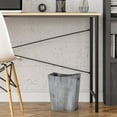 thumbnail image 2 of Rustic Wood Trash Can Wastebasket Bin For Bathroom Office Bedroom Living Room，Grey, 2 of 4