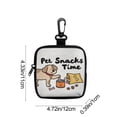 thumbnail image 3 of Guodhu Portable Zipper Sealed Dog Training Snack Bag Polyester Pet Treat Pouch Waist Clip Travel Organizer for Walks Hiking Outdoor Activities(White X), 3 of 7