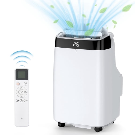 Ourlova 10,200 BTU (14,000 BTU ASHRAE) Portable Air Conditioner with Remote & Window Kit, Cools Space up to 750 Sq Ft