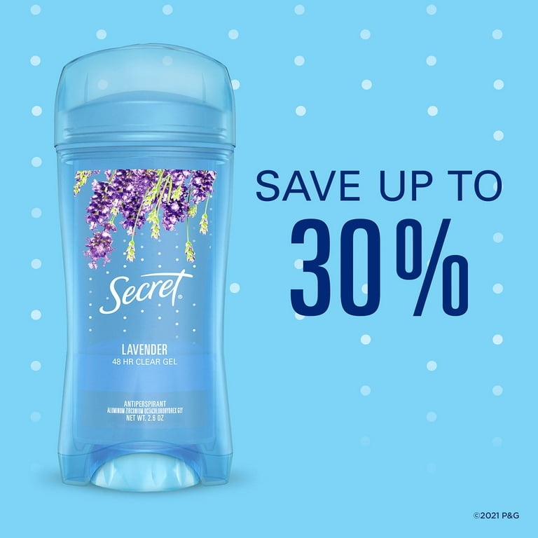 Secret Outlast Extend 4 Pack, Completely Clean Clear Gel