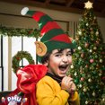 thumbnail image 3 of PMU Christmas Magical Elf Hat with Ears Felt Red/Green Stripes - Kids Size Hats Funny Headwear and Caps Costume, Party Accessories, Plays, Photo Shoots (1/Pkg) Pkg/1, 3 of 6