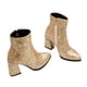thumbnail image 2 of 1 par de botines de lentejuelas de tacón alto Botas de mujer con punta en punta Botas con cremallera lateral, 2 of 6