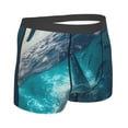 thumbnail image 2 of KLL Airplane Shark Men's Cotton Boxer Briefs Underwear-X-Large, 2 of 8