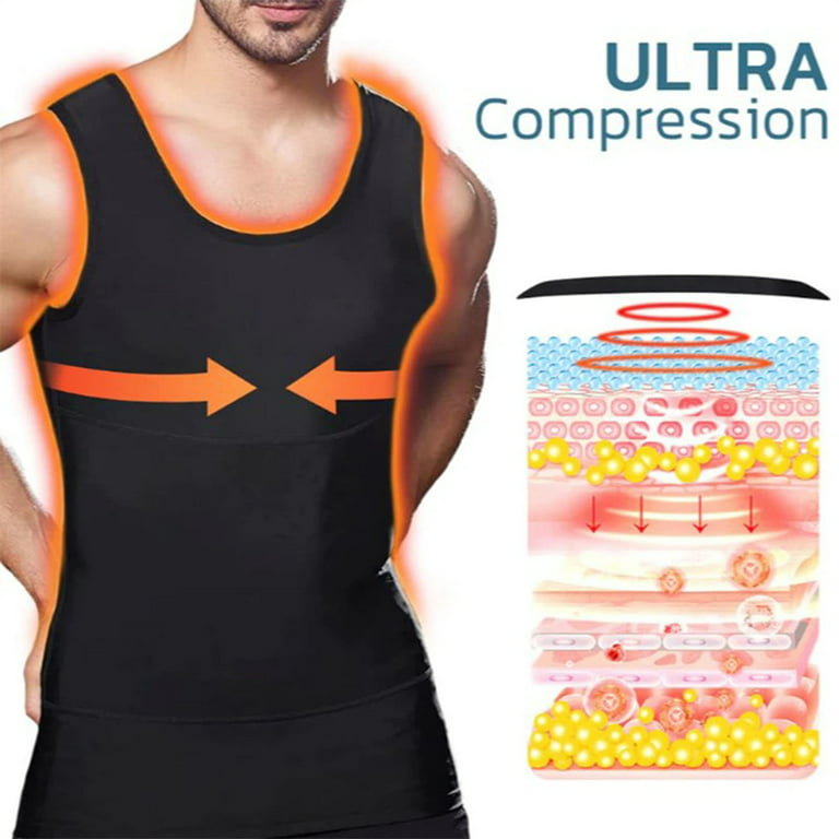 Gynecomastia Compress Tank Top,Compression Tank Top Men, Men Slimming Body  Shaper Vest,Men's Tank Shirts（S/M） 