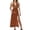 Khaki, variant on Womens Crochet Beach Cover Up Dress V-Neck Sleeveless Long Knit Halter Backless Bikini Wrap with Cut-Out, Summer Swimwear Cover Ups