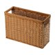 thumbnail image 4 of Cesta tejida rectangular para revistas, contenedor de almacenamiento de artículos diversos, cesta organizadora tejida, cesta de acabado para estantes Rojo marrón, 4 of 8