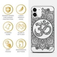 thumbnail image 4 of Case Yard iPhone-12-Mini Case Clear Soft & Flexible TPU Ultra Low Profile Slim Fit Thin Shockproof Transparent Bumper Protective Cover Drop Protective Cell Phone Cases (Royal Ohm Mandala), 4 of 8