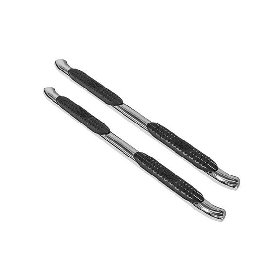 Westin Polished Pro Traxx 4 Oval Nerf Step Bars for 15  Silverado 2500 Dbl Cab Fits select: 2015 CHEVROLET SILVERADO C2500 HEAVY DUTY, 2019 CHEVROLET SILVERADO C2500 HEAVY DUTY LTZ