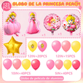 thumbnail image 2 of Peach Princess Decora, 123pcs Set Globos de Peach Princess de Fiesta Incluir Globo Princesa Xtellar multicolor, 2 of 4