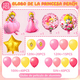 thumbnail image 2 of Peach Princess Decora, 123pcs Set Globos de Peach Princess de Fiesta Incluir Globo Princesa Xtellar multicolor, 2 of 4
