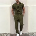 thumbnail image 5 of Nuevo Mono para Hombre, pantalones informales holgados De una pieza, monos, mono De manga corta a la moda, Ropa De Calle para Hombre, 5 of 5