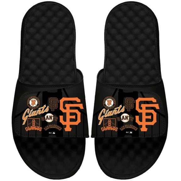 Men's ISlide Black San Francisco Giants Collage Slide Sandals