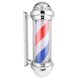 thumbnail image 2 of Poste de barbería resistente al agua, luz giratoria roja, blanca y azul, señal de rayas, lámpara de peluquería, enchufe estadounidense de 110V, 2 of 14