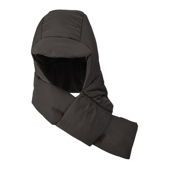 YingYouFu Padded Hood Scarf Hat Women Lightweight Winter Warm Hoodie Hat/Scarf Set Soft Balaclava Hooded Scarf Hat with Visor