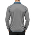 thumbnail image 5 of TOMVIGX Henley Shirts for Men Casual Button Down Long Sleeve Polo Shirt Fashion Outdoor Breathable Golf Shirts Lightweight Hiking Travel Moisture Wicking Crew Neck Tee Light Gray M, 5 of 7