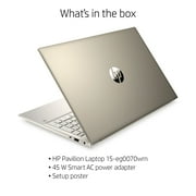 HP Pavilion 15.6 FHD Touch, Intel Core i7-1165G7, 8GB RAM, 512GB SSD, Lunar Gold, Windows 11, 15-eg0070wm