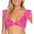 thumbnail image 2 of Women's Raisins C710003 Seychelles Solids Palisade Halter Bikini Swim Top (Hot Shot Pink XL), 2 of 7