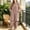 Khaki, variant on Women's Fall Winter Jacquard Sherpa Fleece Nightgown, Thick Warm Loose Fit Long Sleep Robe Loungewear