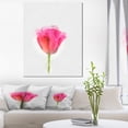 thumbnail image 1 of Bloomy Tulipe Rose sur Dessin Blanc - Uvre d'Art Florale sur Toile, 1 of 4