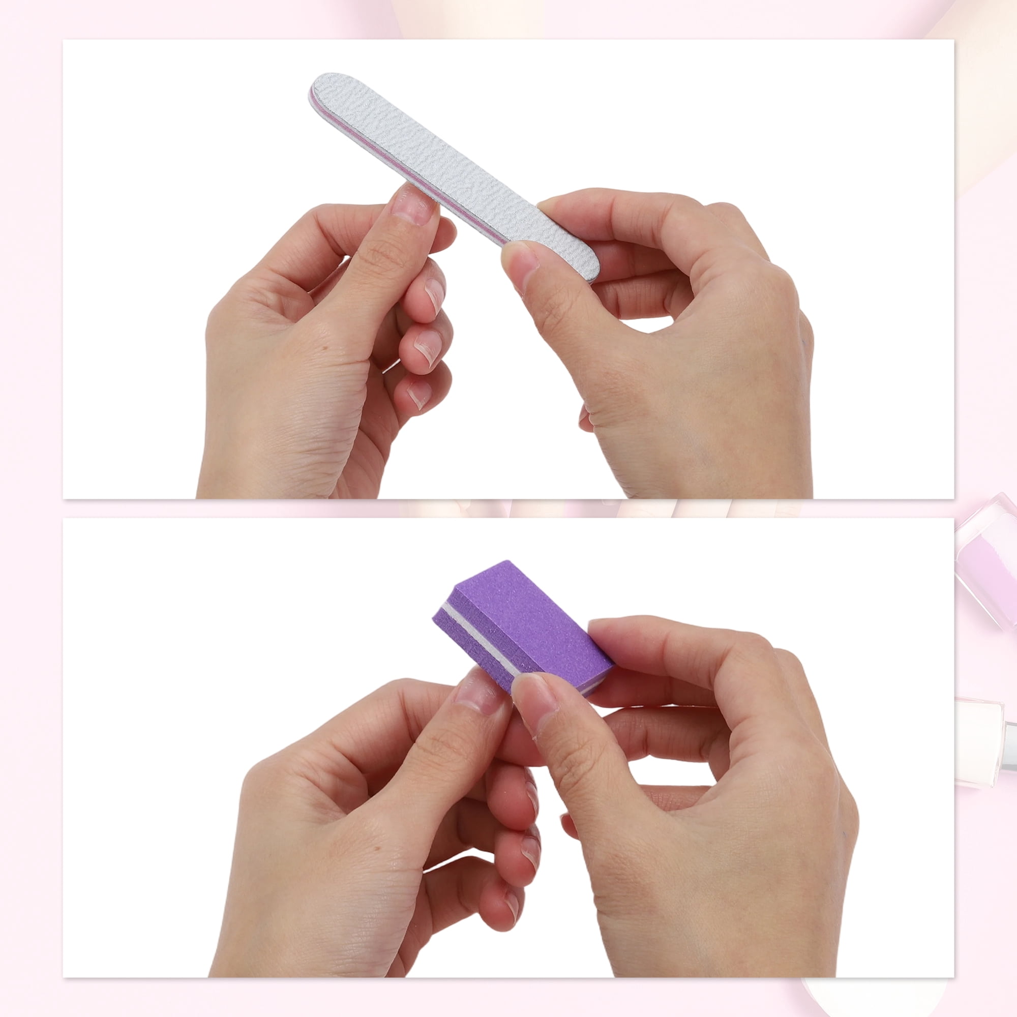 Unique Bargains Convenient Manicure Tools Kit for Nail Care Orange Purple Pink Gray