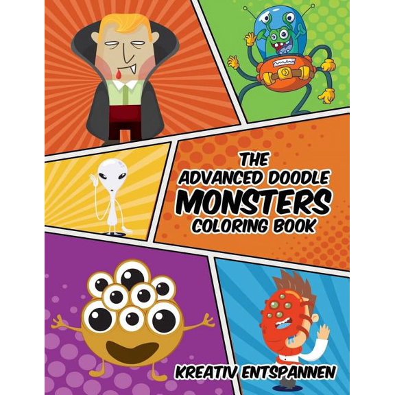 The Advanced Doodle Monsters Coloring Book, (Paperback)