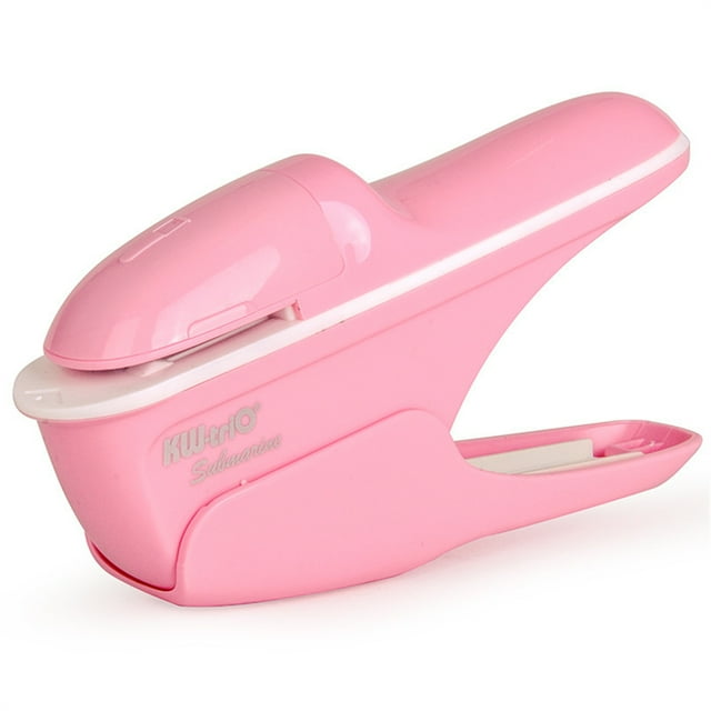 TFixol Eco-Friendly Staple-Free Stapler, Pink - Effortless 8-Sheet Paper Binding for Office, School, Home Use, Compact Design (135X70X30MM), 140g, Multiple Colors Available